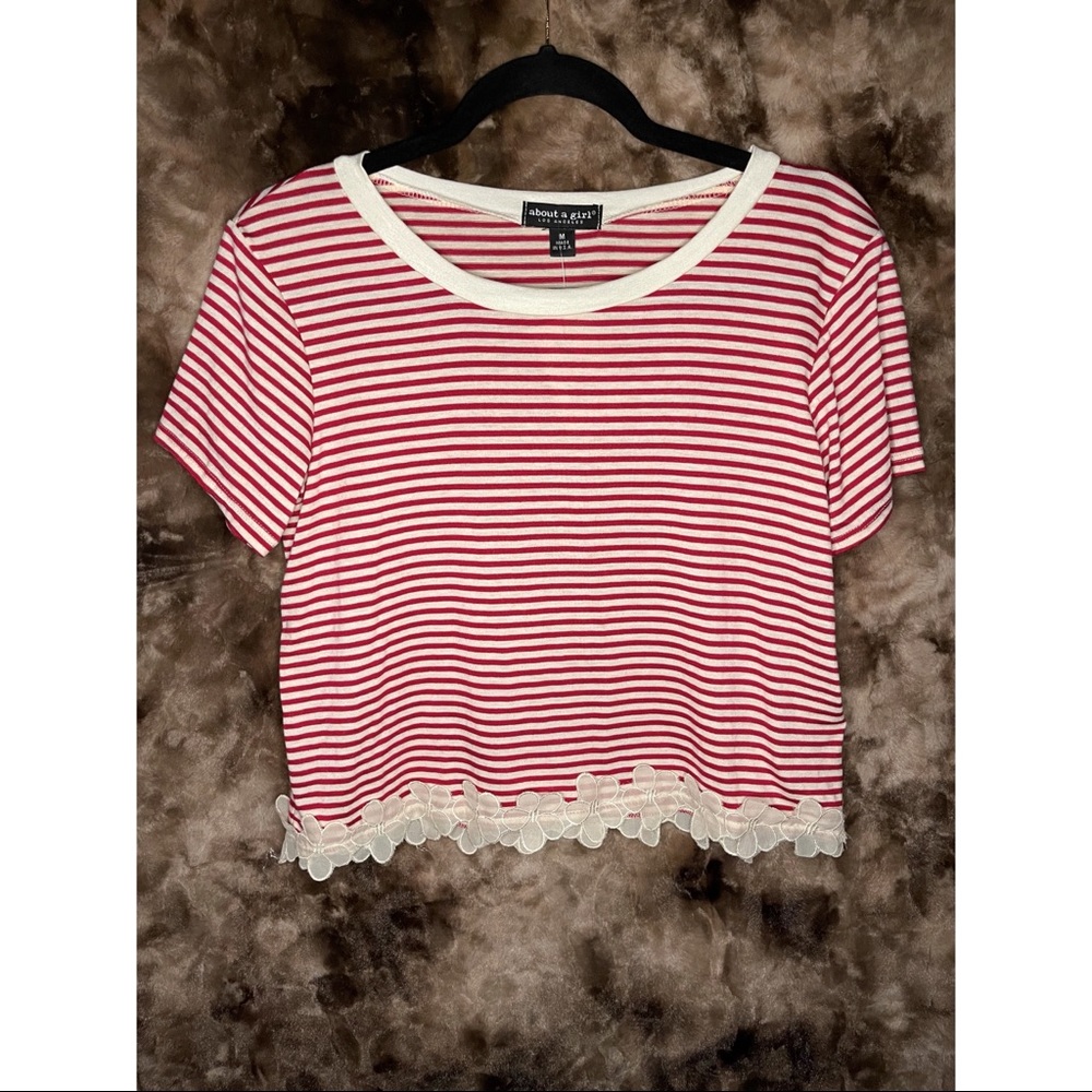 About A Girl Crop Tee Shirt - Medium